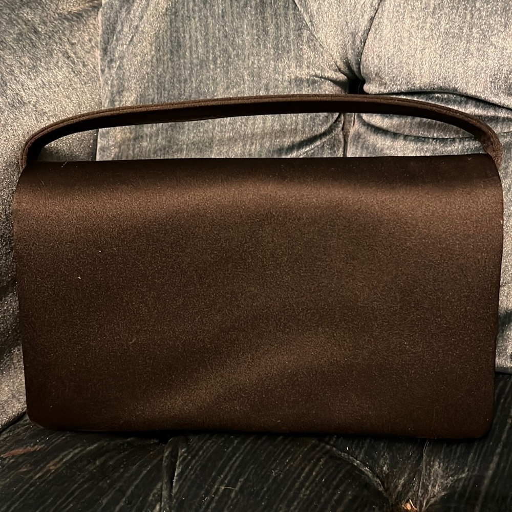 The Limited Black Satin Clutch